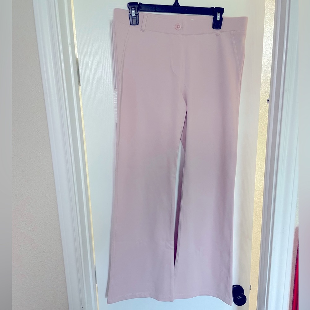 Betabrand pink bootcut pants
